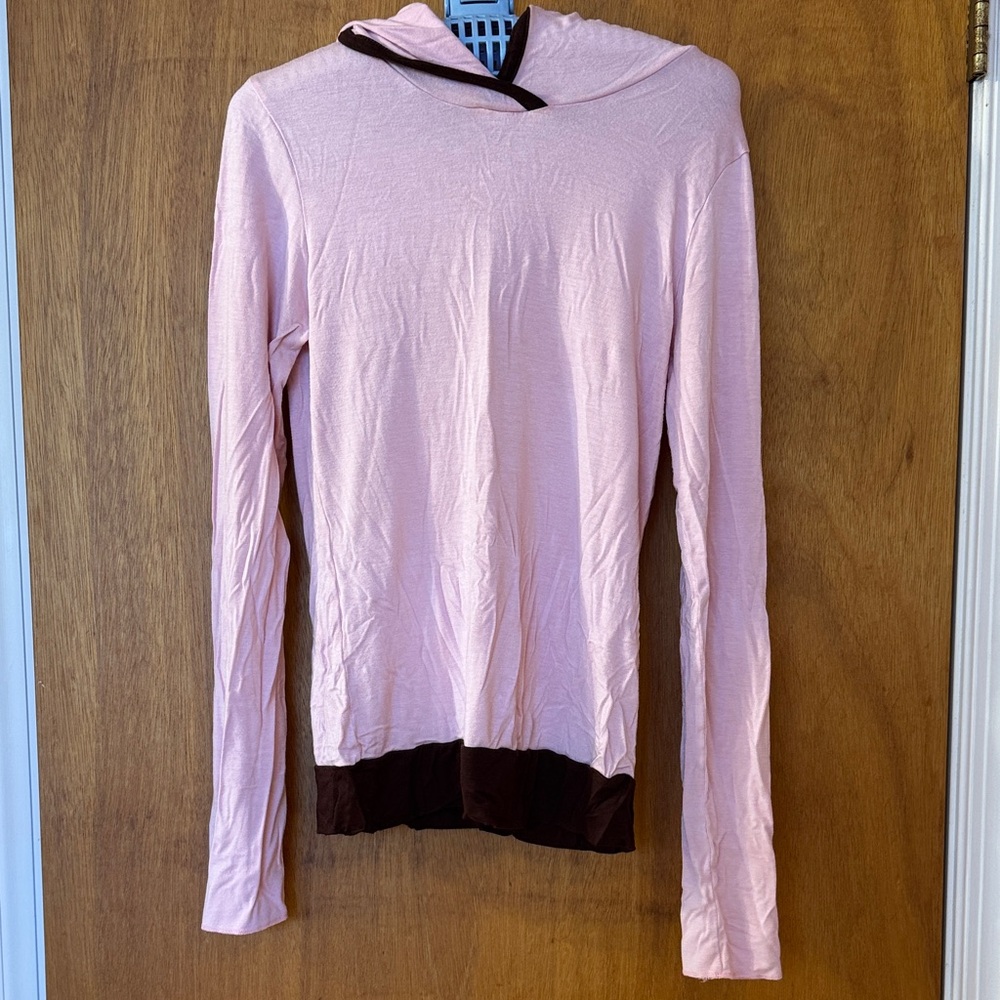 Guess Y2K Butterey Soft Pink and Brown Hoodie